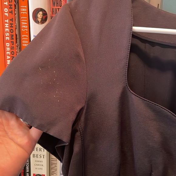 Oscar de le Renta cotton/silk Black dress, 8 - Picture 4 of 4